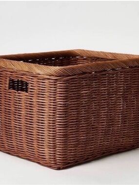 (2) cube French baskets by threshold designed by studio McGee collection